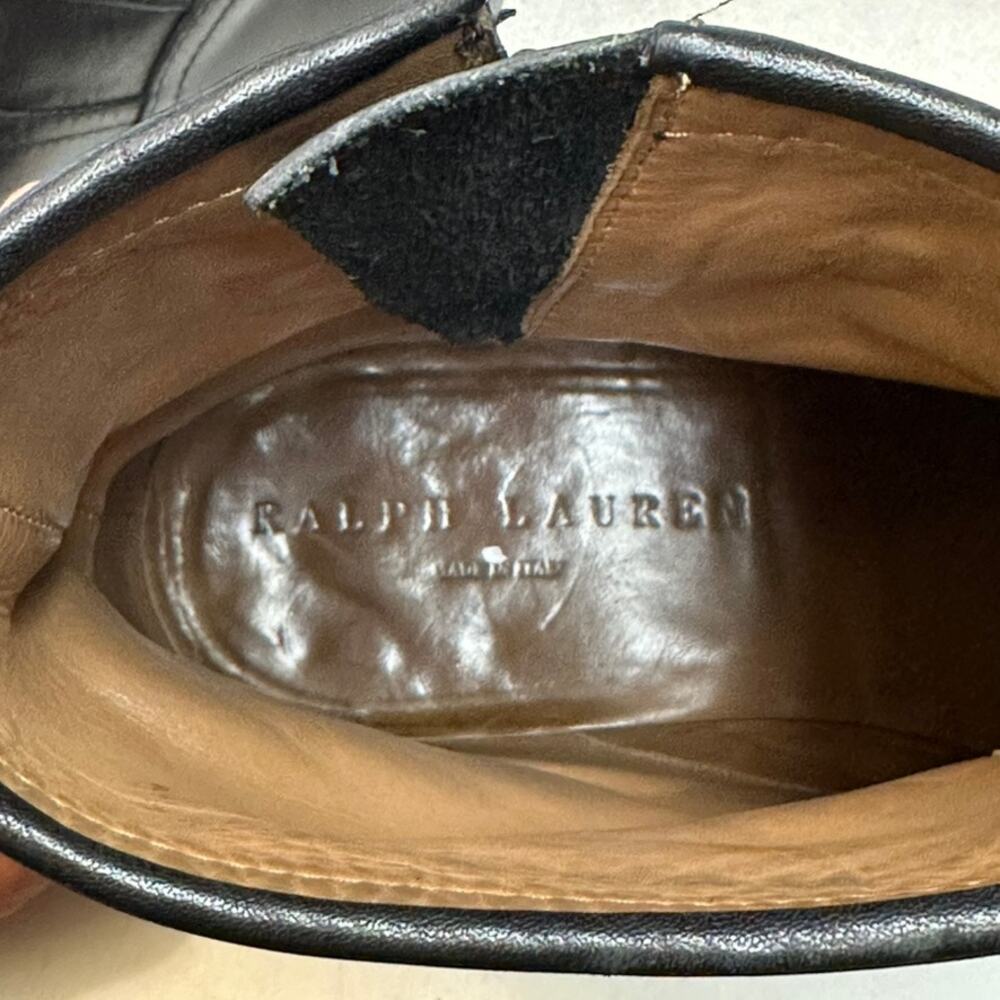 NEW HEELS Ralph Lauren Purple Label Motorcycle Engineer Boots Made in Italy 10 D - Picture 11 of 12